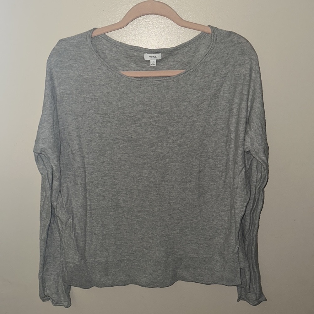Vince Gray Knit‎ Long Sleeved Top | Small